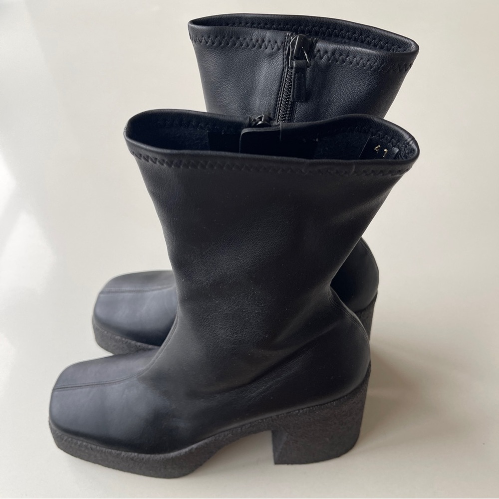 Stella McCartney Black Skyla Platform Boots Size 41 - Picture 4 of 10